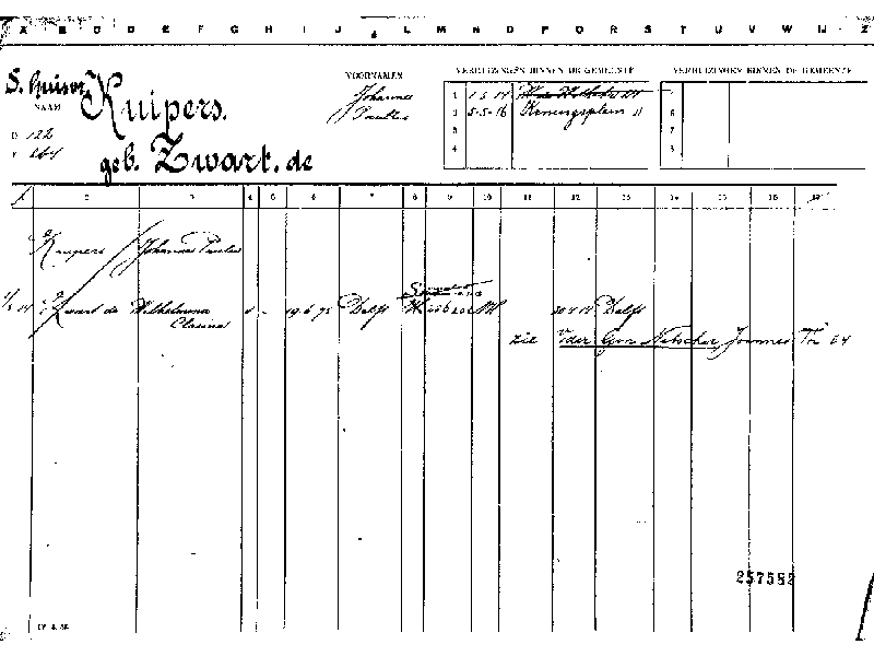 19160501 gez krt Den Haag Johannes P Kuipers - Wilhelmina C de Zwart